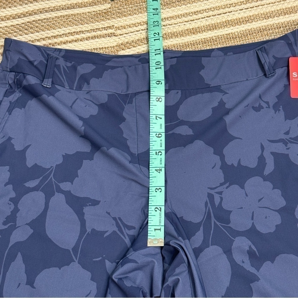 Spanx Floret Navy Sunshine Bermuda 10” Short Size XL Women - Picture 9 of 10